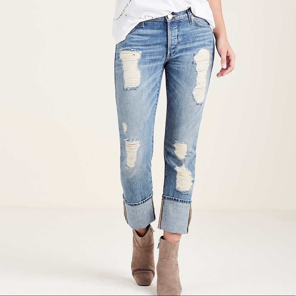 NWOT True Religion Distressed Skinny Jeans